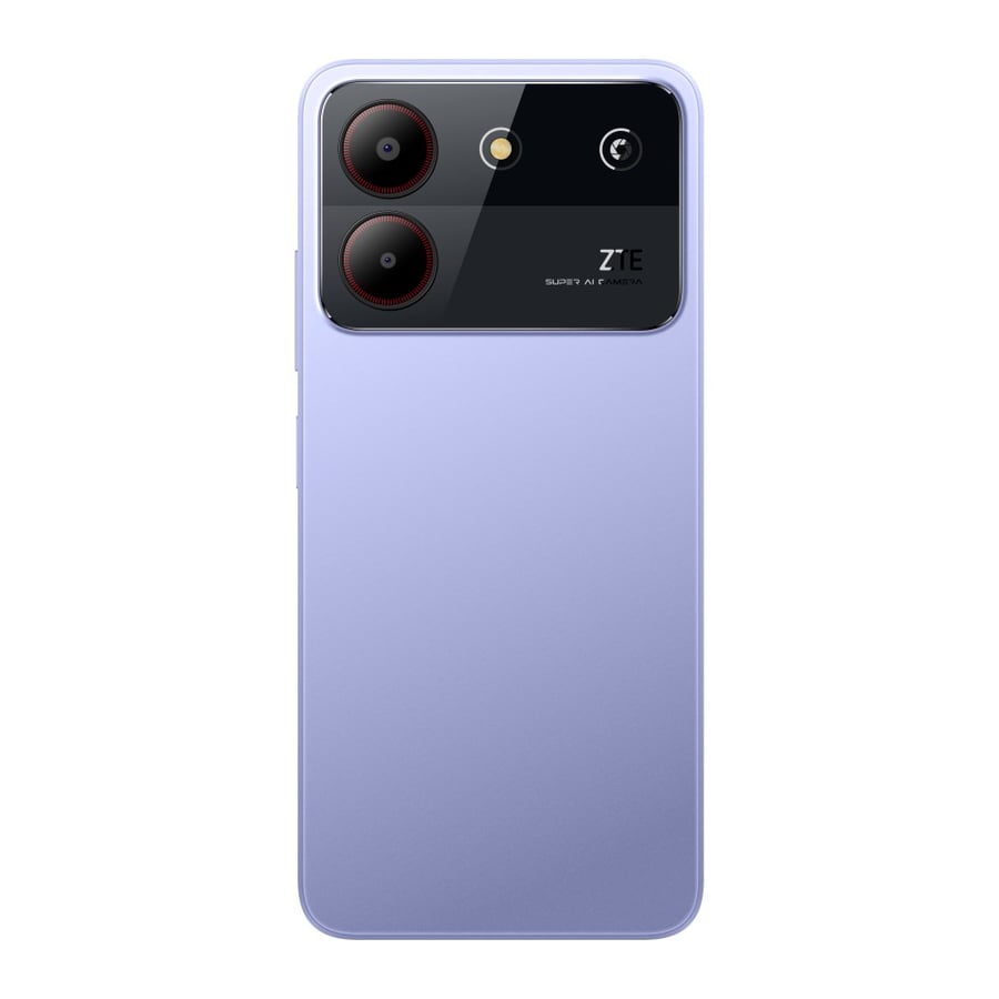 جوال ZTE Blade A54 ذاكرة 128/8 جيجا - ذاكرة رام موسعه (4+4) ثنائي الشريحة ,قياس الشاشة 6.56 إنش, بصمة الإصبع الجانبية , وبصمة وجه, اللون البنفسجي