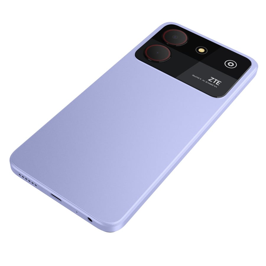 جوال ZTE Blade A54 ذاكرة 128/8 جيجا - ذاكرة رام موسعه (4+4) ثنائي الشريحة ,قياس الشاشة 6.56 إنش, بصمة الإصبع الجانبية , وبصمة وجه, اللون البنفسجي