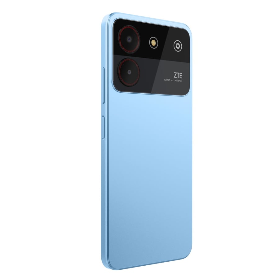 ZTE Blade A54 mobile phone 128/8 GB memory - expanded RAM memory (4+4) dual SIM, screen size 6.56 inches, side fingerprint, and face fingerprint, blue color