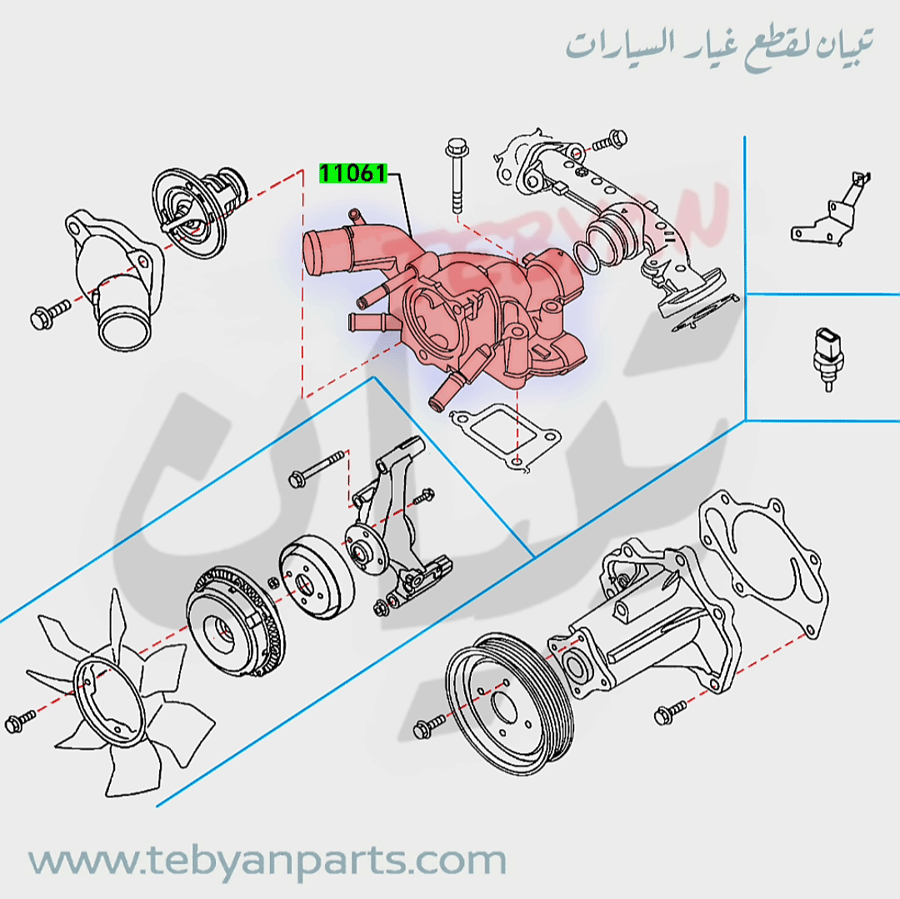 قاعدة كوع مكينة باترول 2010 إلى 2024 اصلي