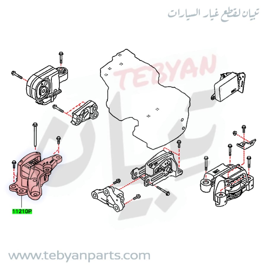 Right engine seat for Tima 2019 to 2024 original