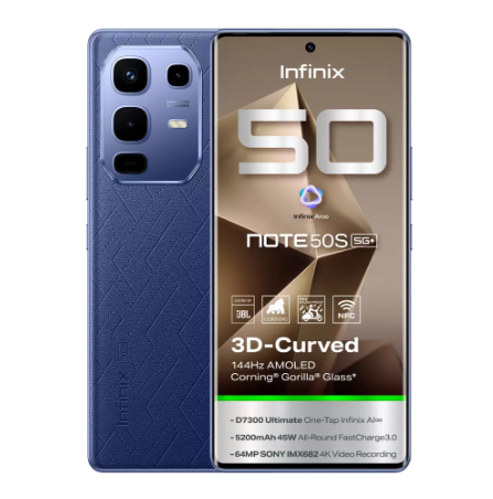 انفينيكس نوت 50S الذاكرة 256 جيجا 8رام ازرق 5G