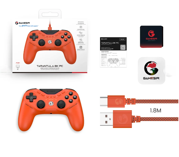 جهاز تحكم الرياضات الإلكترونية السلكية GameSir Tarantula 8K  for PC برتقالي