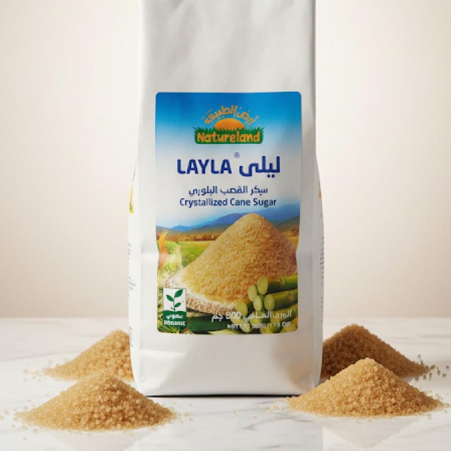 سكر القصب بلوري ( ليلى ) عضوي