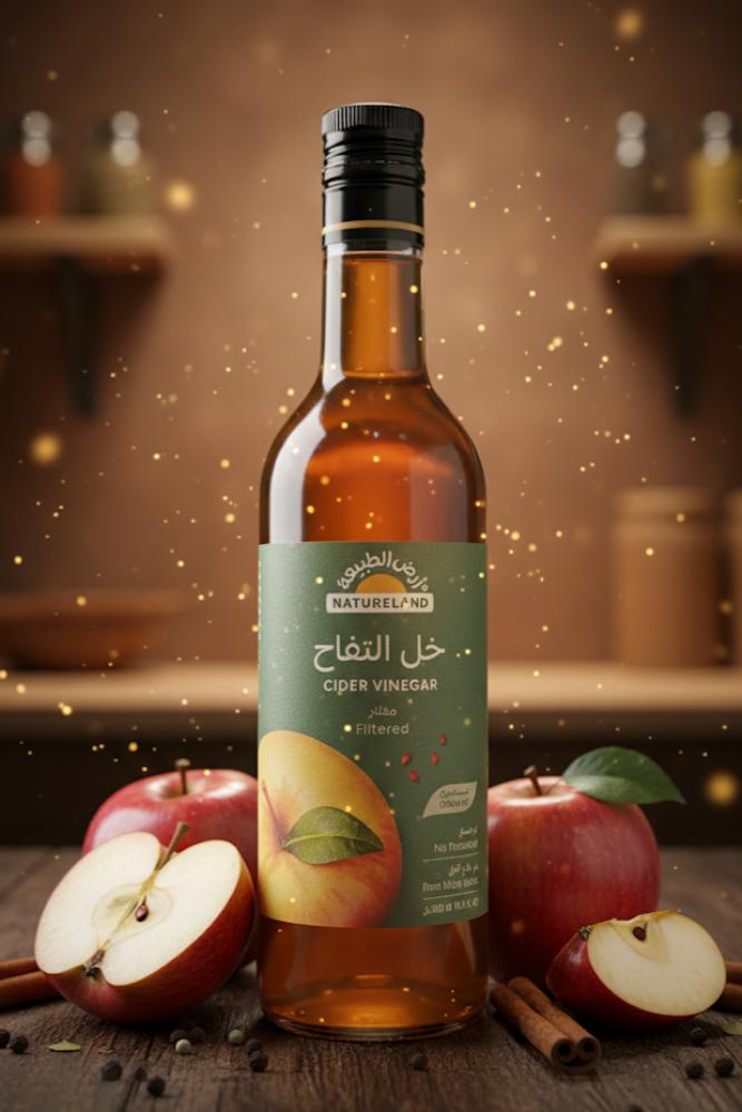 خل تفاح أرض الطبيعة نقي - معصرة الخيرات