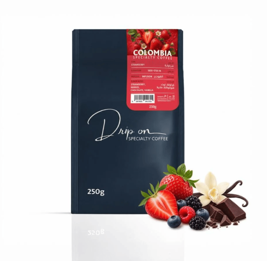 قهوة كولومبيا فراولة 250g دريب اون