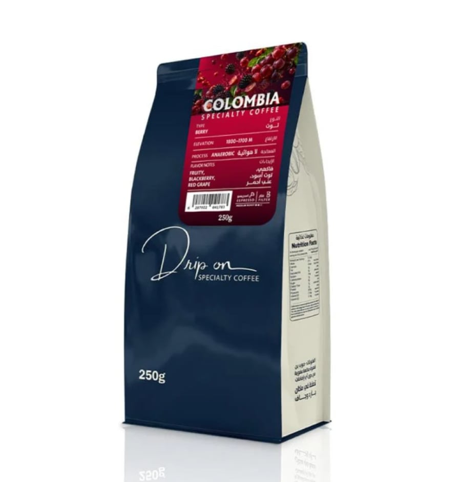 قهوة كولومبيا توت 250g دريب اون
