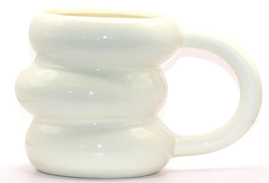 كوب ابيض حلازوني 350ml