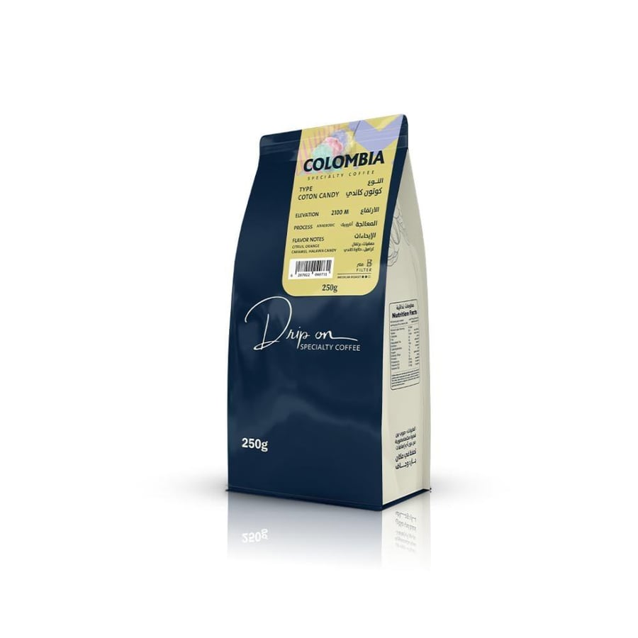 قهوة كولومبيا كوتون كاندي 250g دريب اون