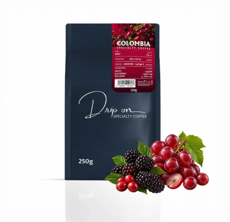 قهوة كولومبيا توت 250g دريب اون