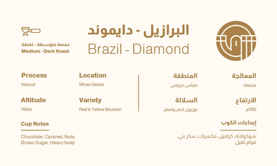 قهوة البرازيل دايموند 250g شرق