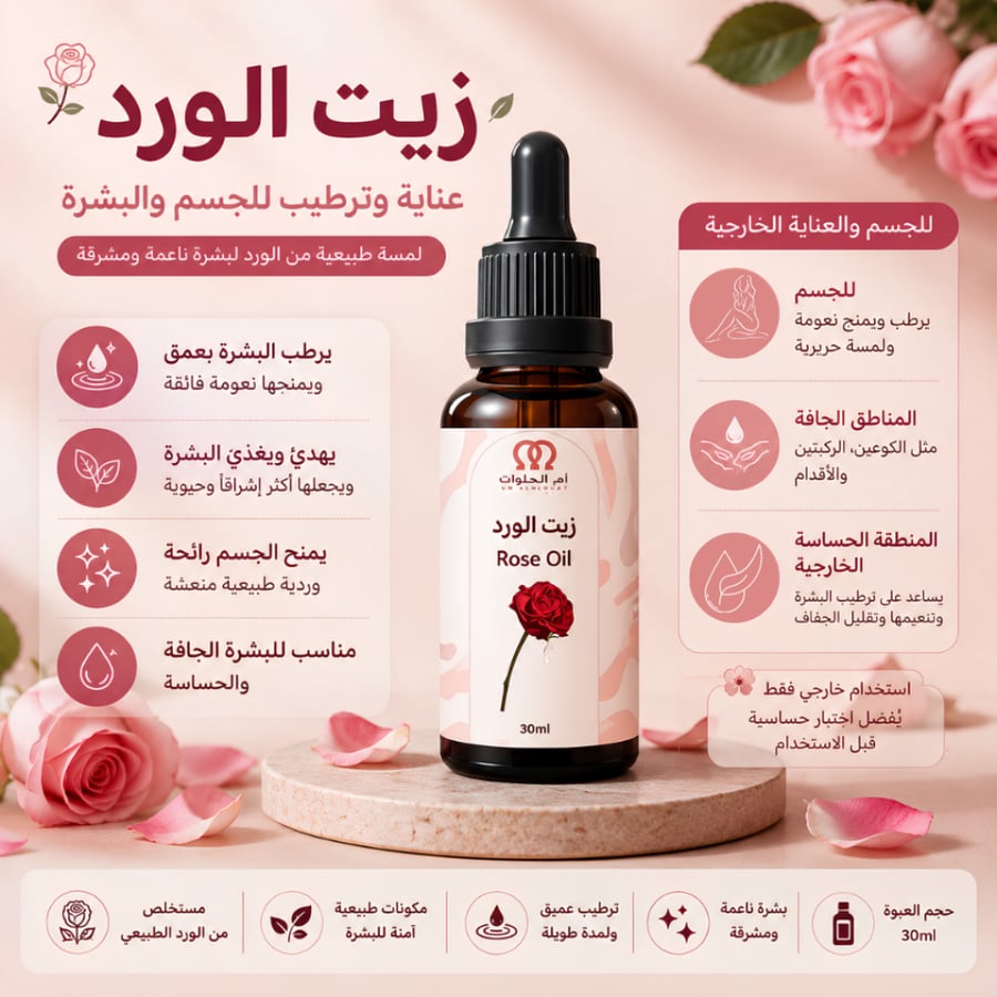 زيت الورد – 30ml