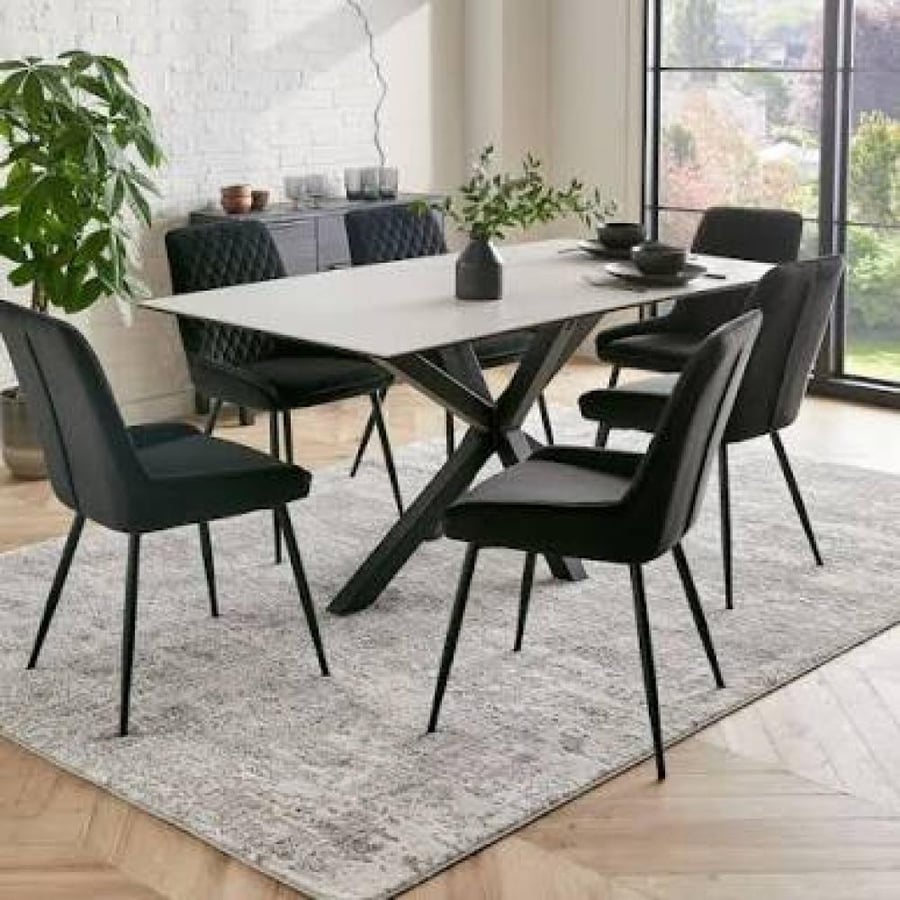 قاعدة طاولة طعام مستطيل اسود مقاس 120CM