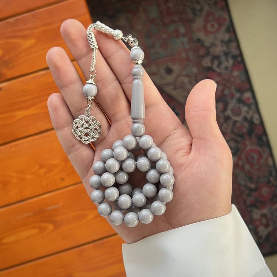 سبحة بكلايت إسمنتي 45 خرزة - طربزونه معدن