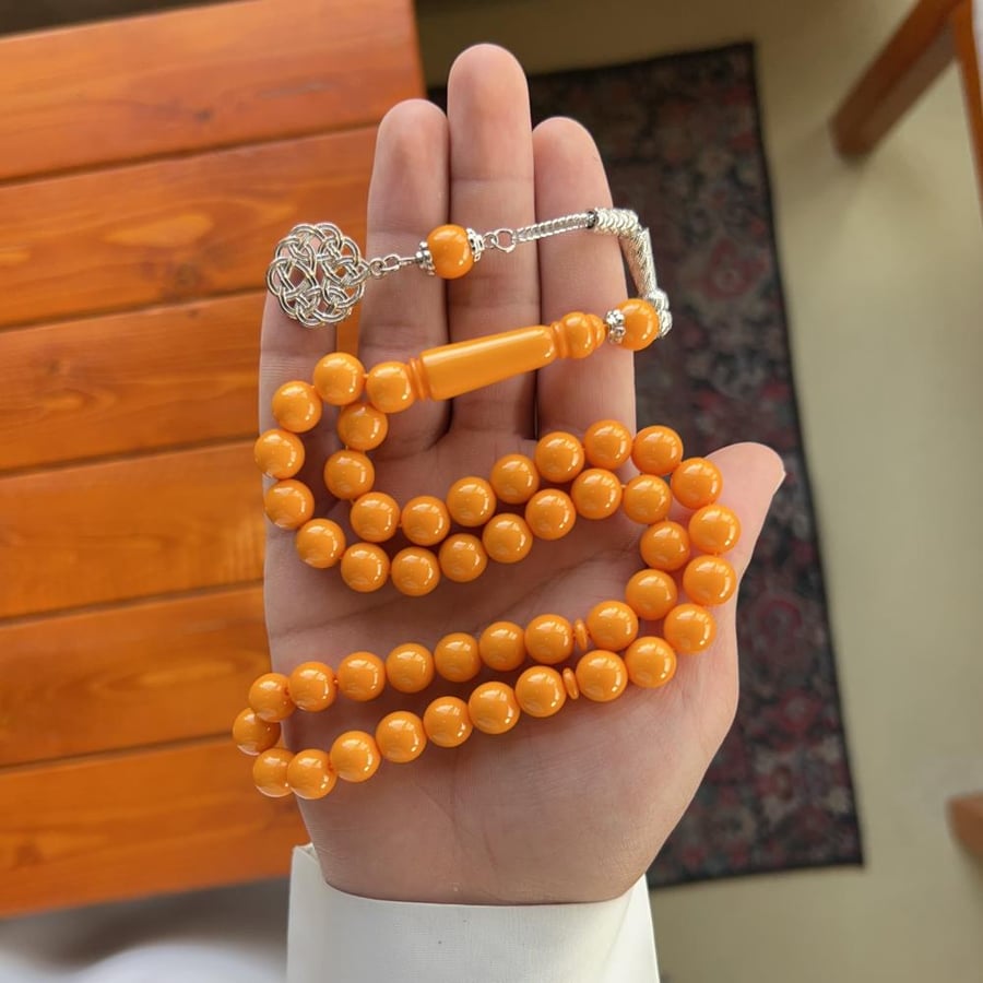 مسباح راتنج مانجو  45 خرزة - طربزونه معدن