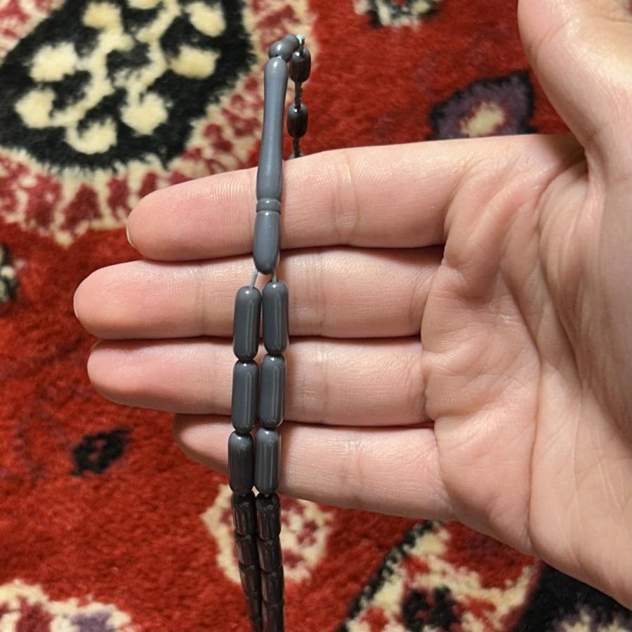 سبحة بكلايت صنوبري تمليكة رصاصي