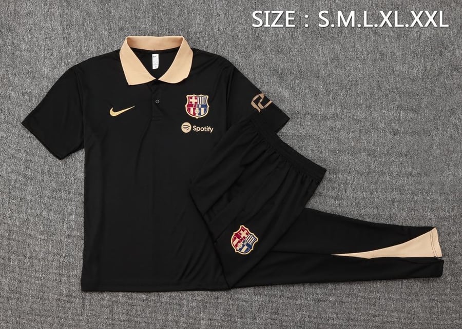 بولو برشلونة اسود مع السروال