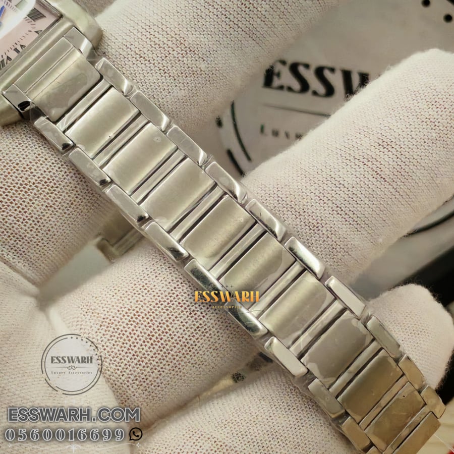 Cartier Tank Française Women's Watch - 25mm - Silver with Pink Mother-of-Pearl Dial
