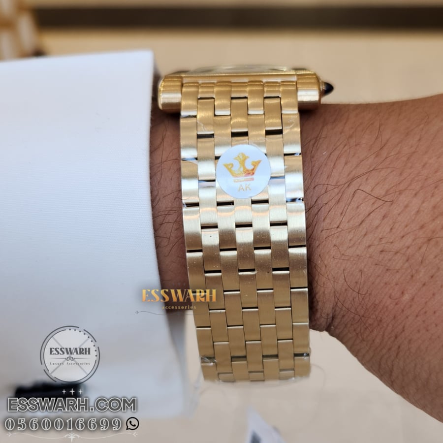 ساعة كارتير تانك نورمال مقاس 37 دهبي كامل