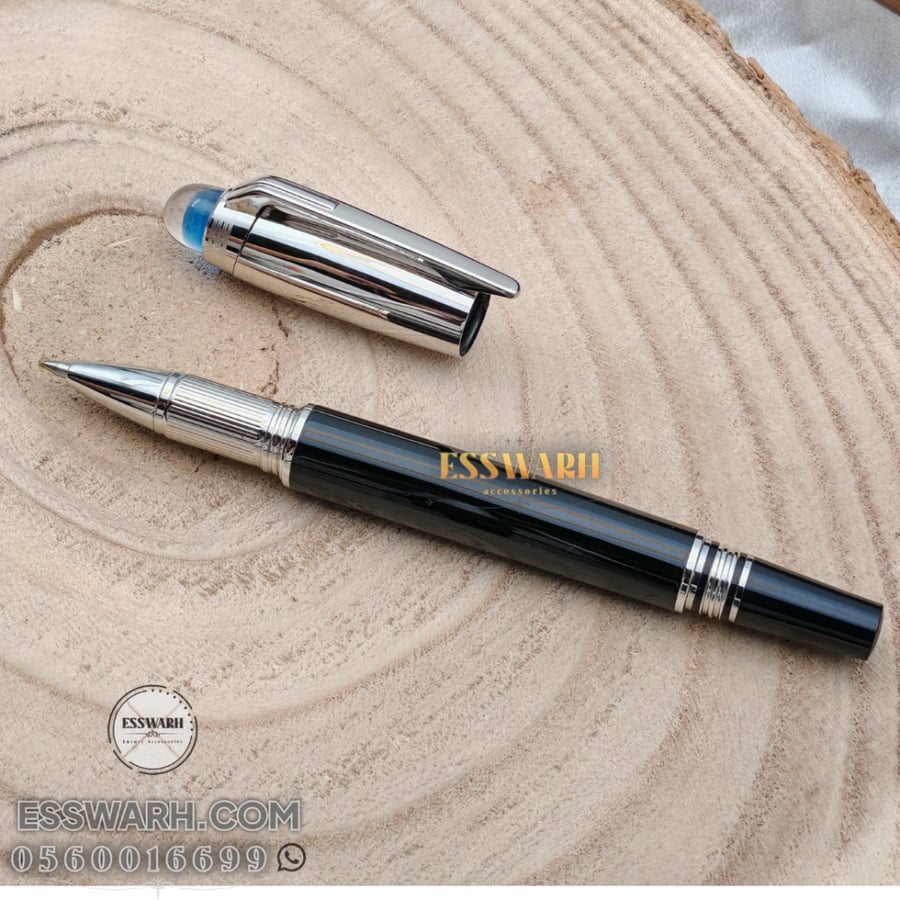 Montblanc B2 pen, nickel and black
