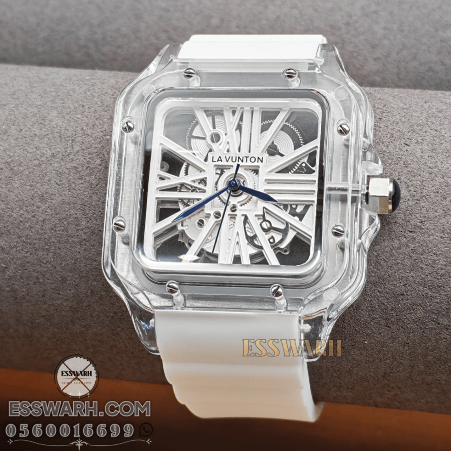 Lafonton Skeleton 40 Battery Operated Watch - Inspired by Cartier Santos Skeleton
