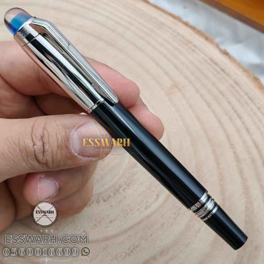 Montblanc B2 pen, nickel and black