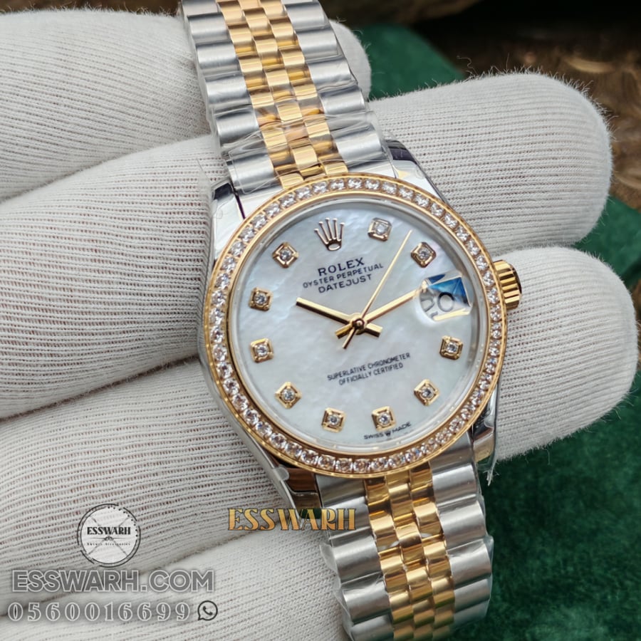 Rolex Datejust Watch - Women's Model - Master Quality Swiss Machine Size 32 Zircon Stones Case