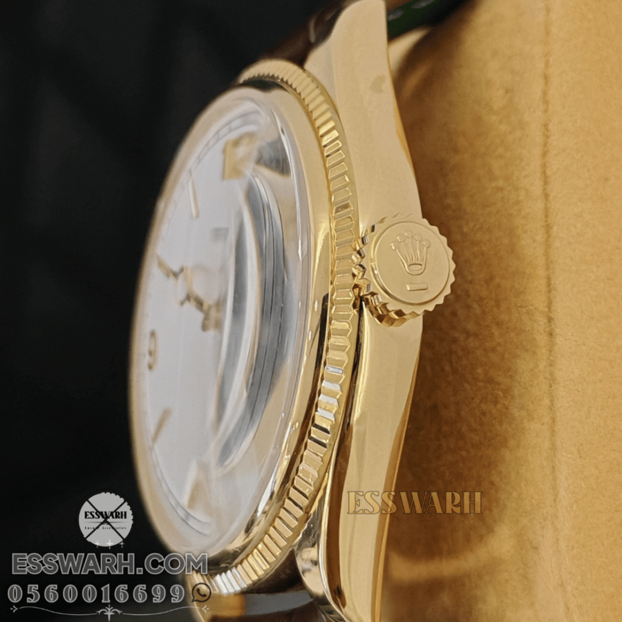 Rolex Perpetual Chronometer 1908 Watch, Size 39 - Super Quality - Gold, Brown Leather