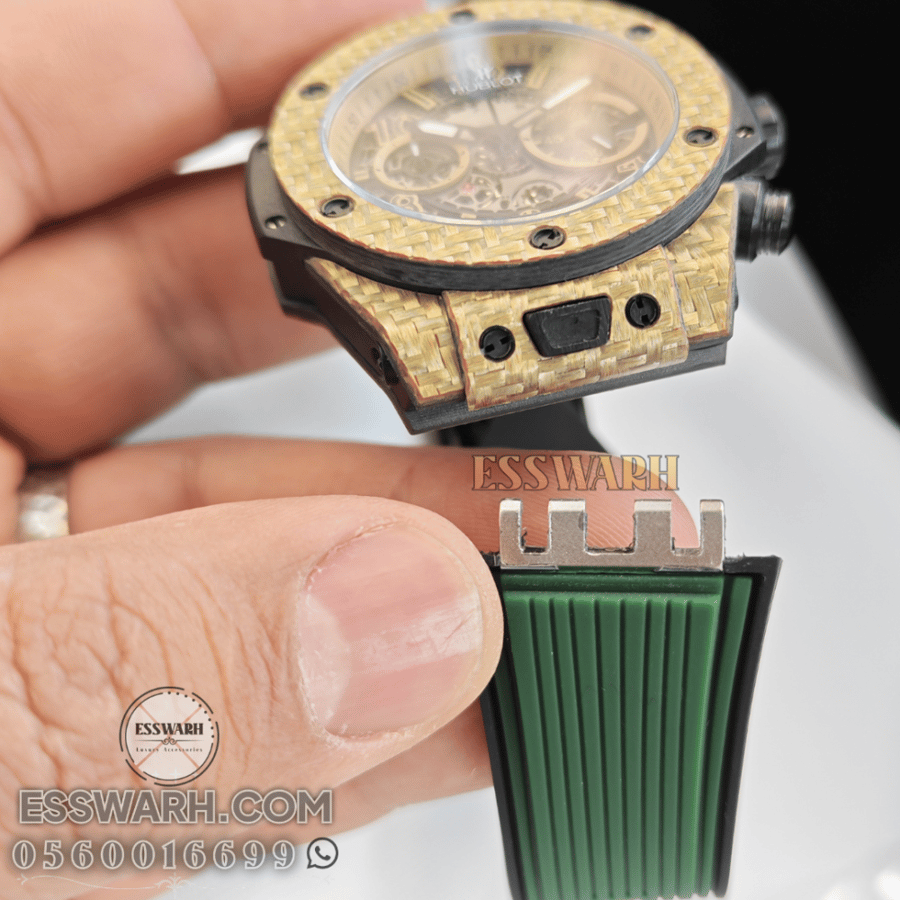 ساعة هوبلوت بيق بانق يونيكو كاربون - مقاس 42 سوبر كوالتي موديل رجالي HY3