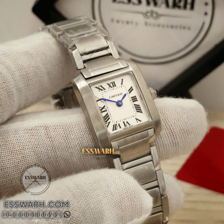 Cartier Tank Française Women's Watch - 25mm - Silver with Pink Mother-of-Pearl Dial