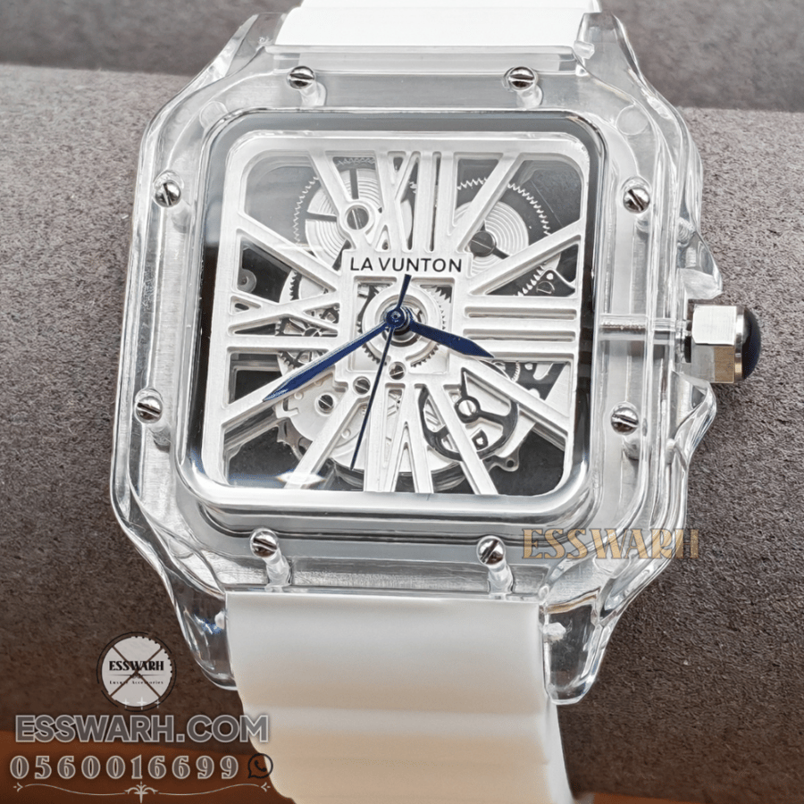 Lafonton Skeleton 40 Battery Operated Watch - Inspired by Cartier Santos Skeleton