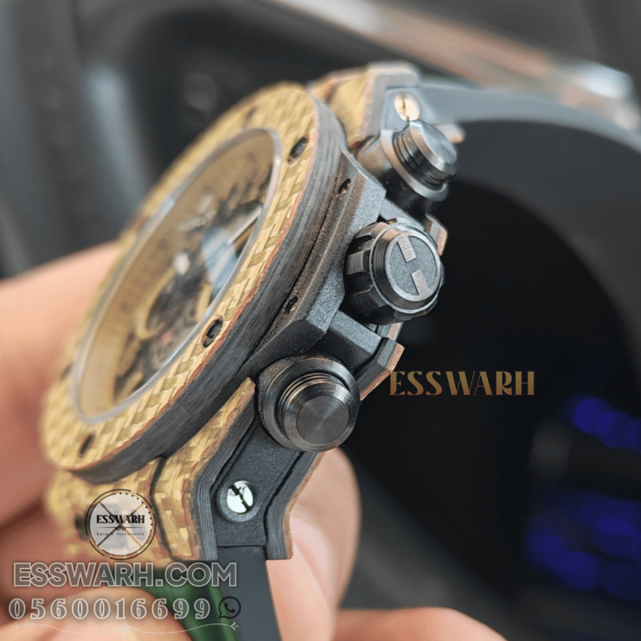 ساعة هوبلوت بيق بانق يونيكو كاربون - مقاس 42 سوبر كوالتي موديل رجالي HY3