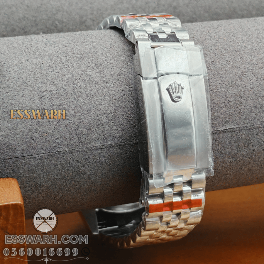 Rollis - DATE JUST - Automatic stainless steel belt with blue dial, size 40