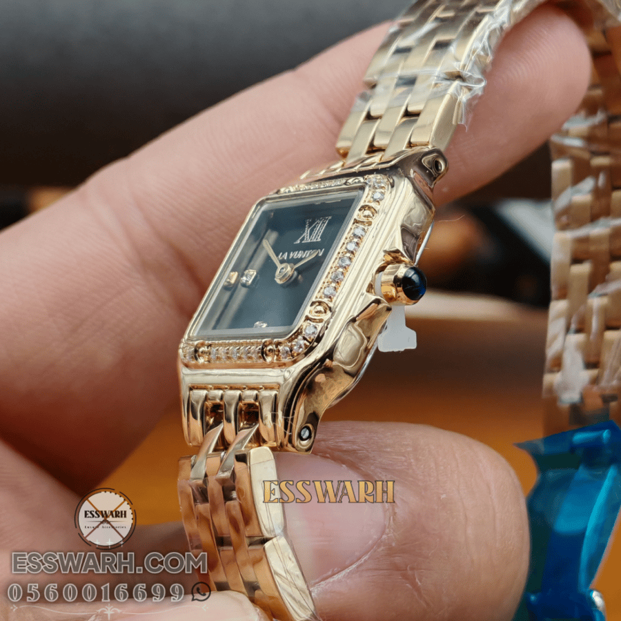 Lafonton Women's Watch Design Cartier Panther Size 23 Small Stones