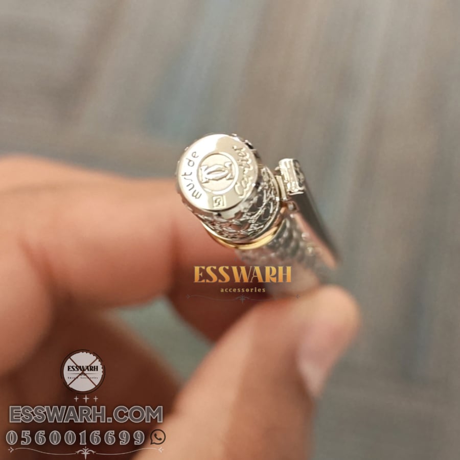 قلم كارتير مست دو كارتييه ترينيتي  Must de Cartier Trinity (اصدار نادر جداً) موديل رقم CRM0322 منقوش كامل