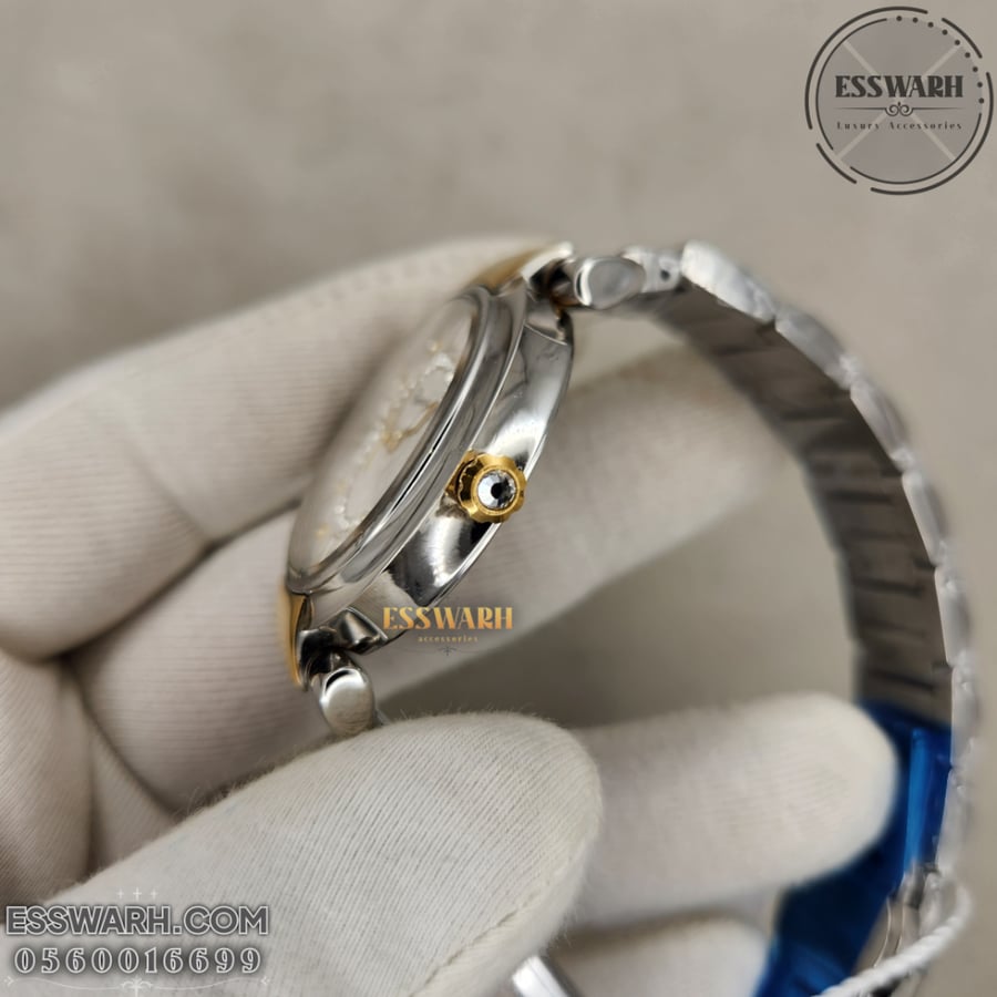 Chopard Imperial - The Empress - Women's Model - Stainless Steel Belt Battery Machine with White Enamel - Size 36, Silver and Gold