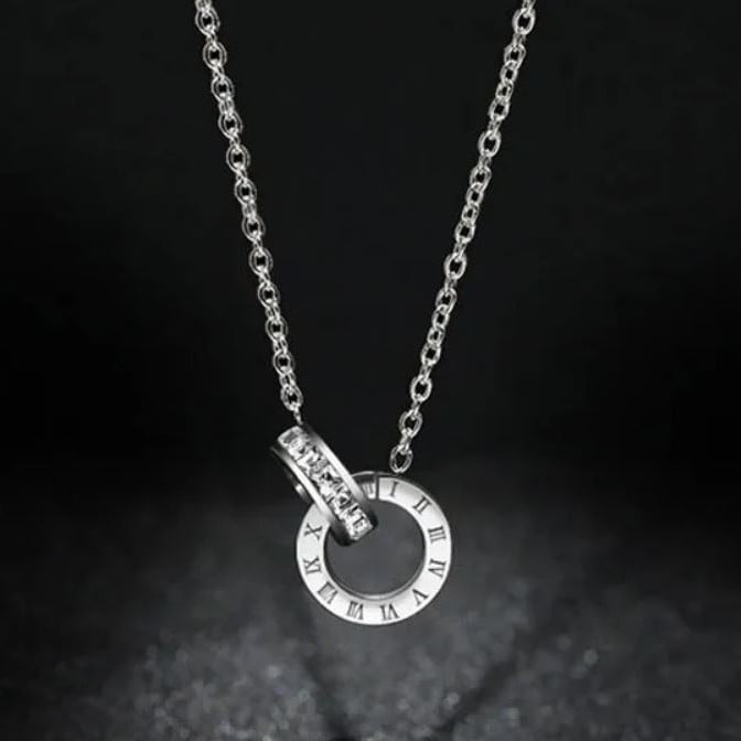 Bvlgari Shiny Design Stainless Steel Water Resistant Necklace 45cm - Two-tone Copper and Silver