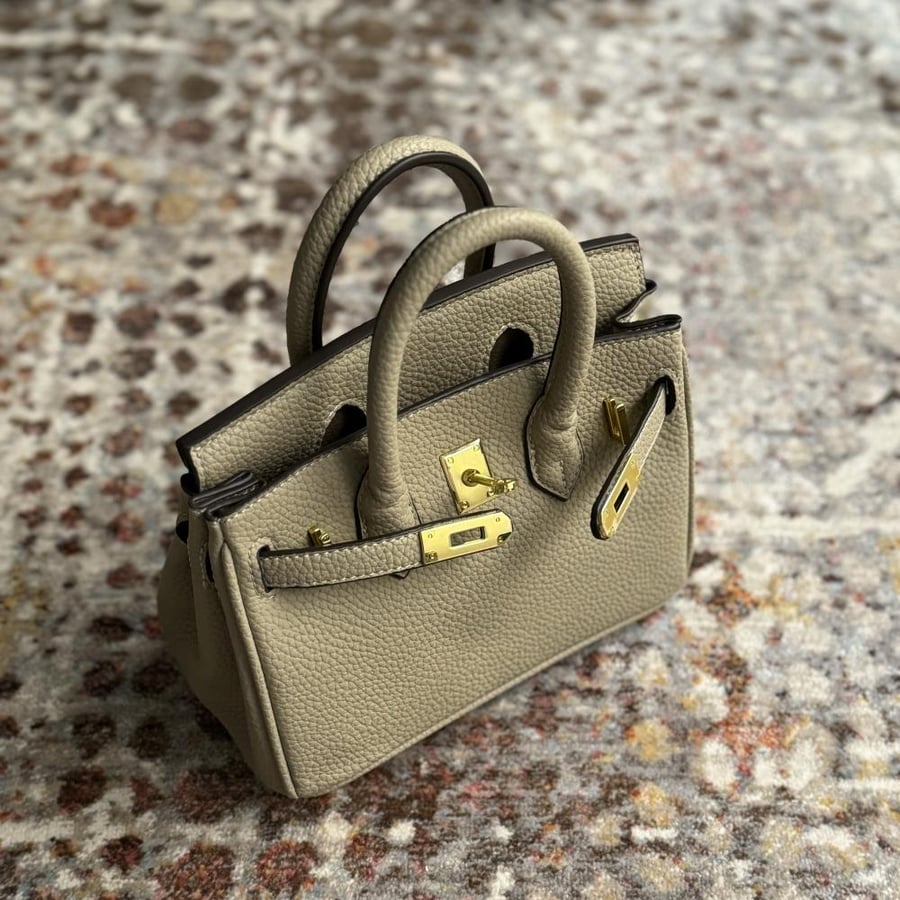 Perkin 20cm - beige color with gold metallic