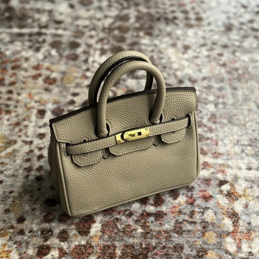 Perkin 20cm - beige color with gold metallic