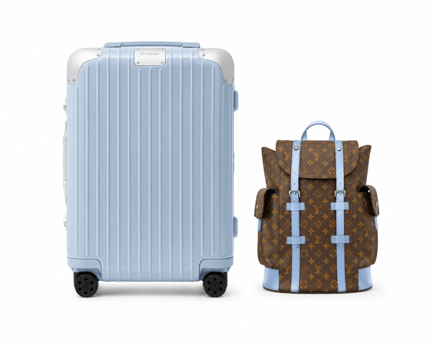 طقم شنطة سفر ريموا و شنطة ظهر لويس لويس فيتون Rimowa travel bag and Louis vuitton bacpack set