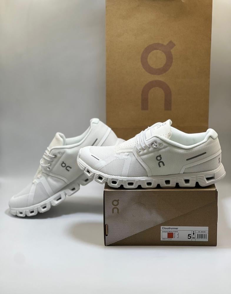 White Vietnamese on running shoe