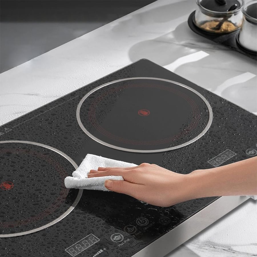 Winningstar electric surface, 2 burners, glass, touch control, timer, overheat protection, 1800 watts, black, ST-9676
