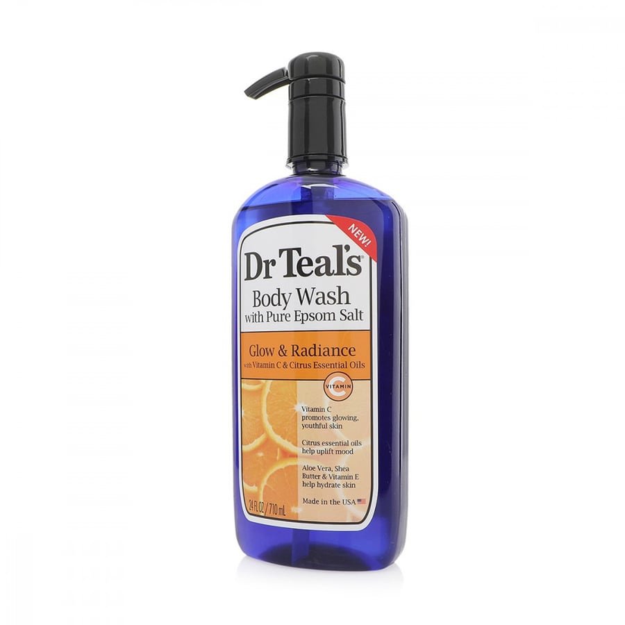 دكتور تيلز غسول الجسم بملح إبسوم  وفيتامين C وزيت الحمضيات 710 مل - Dr. Teal's Epsom Salt Body Wash Vitamin C and Citrus Oils 710 ml