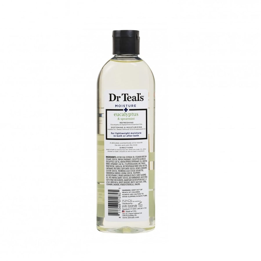 دكتور تيلز زيت استحمام والجسم المرطب 260 مل اوكالبتوس - Dr Teal'S Moisturizing Bath & Body Oil Eucalyptus & Spearmint 260 ml