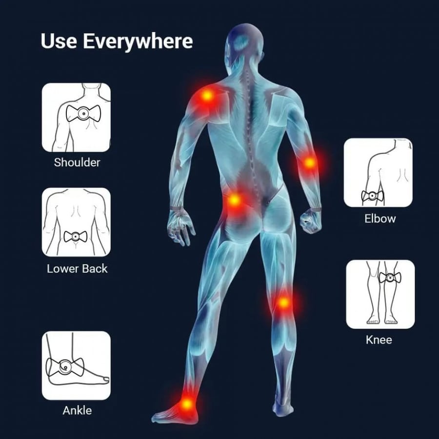 جهاز تدليك العضلات بتحكم لاسلكي عن طريق تطبيق الهاتف - APP phone remote control Percussion massage tens units for sciatica