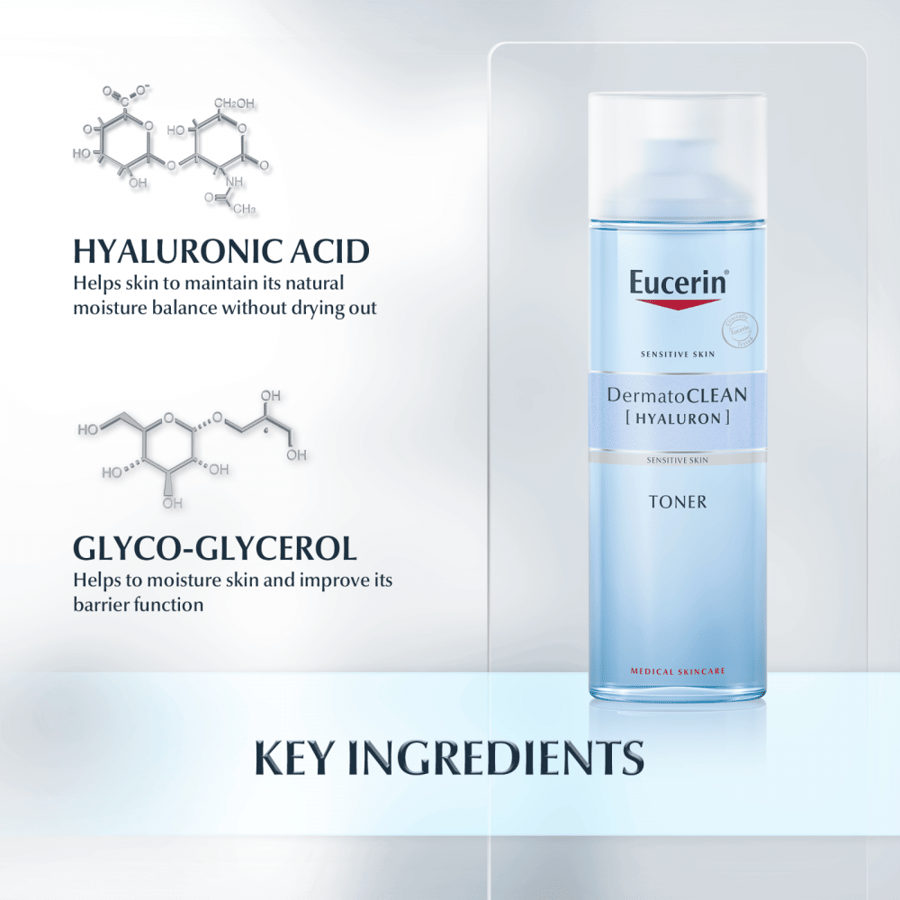 تونر منقي للبشرة من يوسرين 200 مل - Eucerin Dermato CLEAN Hyaluron Toner 200ml