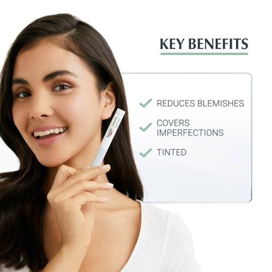 يوسيرين ديرموبيور غطاء للتحكم في الزيت لاصق لعيوب البشرة الدهنية 2.5 جرام - EUCERIN Dermopure Oil Control Stick Corrector 2.5g