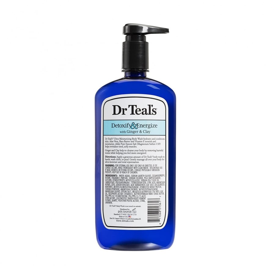 دكتور تيلز غسول الجسم بملح إبسوم النقي 710 مل - Dr Teal'S Body Wash with Pure Epsom Salt Detox And Energize 710 ml
