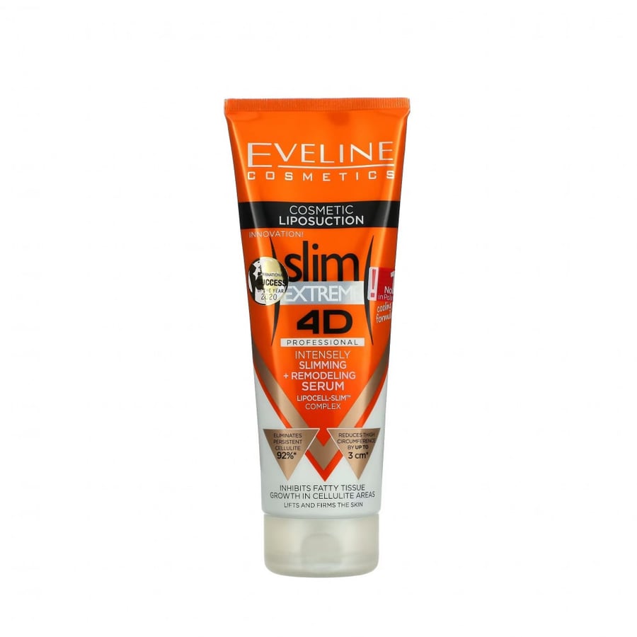 Eveline Slimming and Fat Removal Serum Slim Extreme 250 ml - Eveline Cosmetics Slim Extreme 4D Professional Intensely + Remodeling Serum