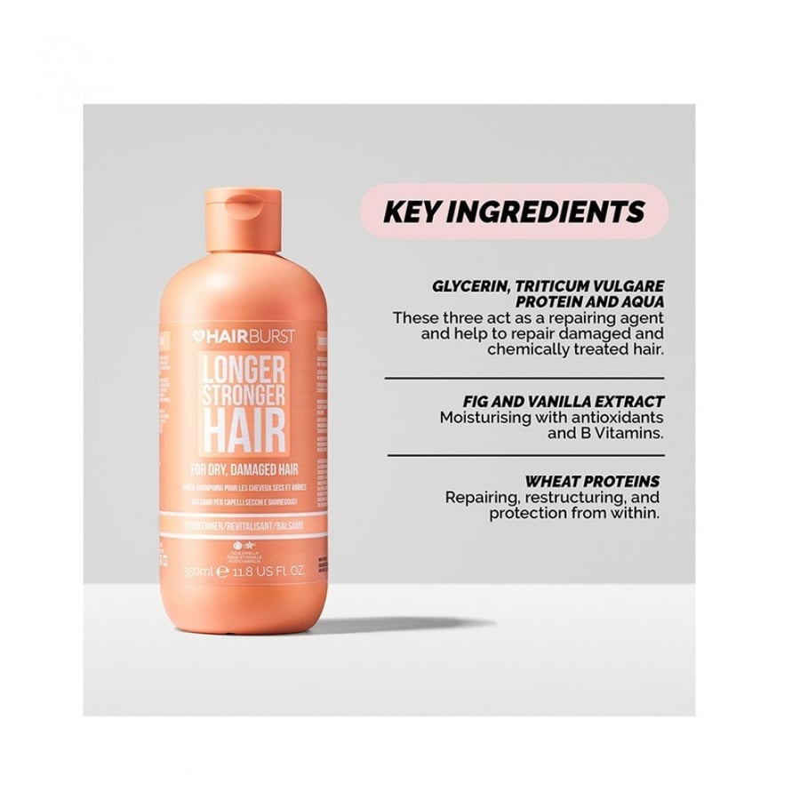 بلسم هيربرست للشعر الجاف والتالف 350 مل - Hairburst Conditioner for Dry and Damaged Hair